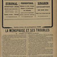 0283 - Page 281 - La ménopause et ses troubles. II. Bouffées de chaleur et sueurs