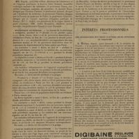 0288 - Page 286 - Informations. Office national de l'hygiène sociale / Statistique municipale / L'âge du mariage en Angleterre / Nécrologie / Intérêts professionnel. Les pharmaciens ont droit d'ouvrir leurs officines le dimanche