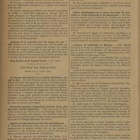 0302 - Page 300 - Sociétés savantes. Société de biologie. (Séance du 9 février 1929). La splénocontraction à l'émotion chez l'homme normal. MM. Benhamou, Marchioni et Nouchy / Influence de la castration sur les cornets du nez. MM. Champy et N. Kritch / Société de pédiatrie. (Séance du 15 janvier 1929). Les formes anatomiques de la syphilis héréditaire précoce du foie. M. Léon Tixier / Arriération mentale et hémiplégie infantile droite chez une petite hérédo-syphilitique. MM. Babonneix et Roederer / Influence du choc émotif sur les crises acétonémiques. M. Deshayes / Sténose pylorique par hypertrophie musculaire. MM. Lesne, P. Fredet et Coffin / Valeur séméiologique de la teneur des selles du nourrisson en acides organiques et en ammoniaque. René Mathieu / L'absence de rachitisme en Mexique. MM. Martin Gonzales et Torella / Physiologie de la têtée au sein. M. P. Robin / Les farines azotées. MM. Ribadeau-Dumas, André et Willemin