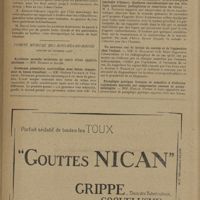 0304 - Page 302 - Sociétés savantes. Société de pédiatrie. (Séance du 22 janvier 1929). Quatre cas d'infection des voies urinaires du nourrisson traités par le sérum anticolibacillaire de Vincent. MM. J. Dayras et R. Bernheim / Comité médical des Bouches-du-Rhône. (Séances de décembre 1928). Grossesse gémellaire univitelline avec foetus transfuseur et foetus transfusé. MM. Guérin-Valmale et Verdeuil / Un cas tardif de fièvre boutonneuse arthro-myalgique (maladie d'Olmer). Quelques considérations sur son étiologie (parasites, pathophores et réservoirs de virus). M. A. Raybaud / Un nouveau cas de hernie du caecum et de l'appendice chez l'enfant. MM. G. Darcourt et R. Gary / Paraplégie pottique brusque et complète à évolution rapidement mortelle par compression osseuse et pachyméningite. MM. Fiolle, Poinso et Jaur