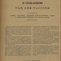 0306 - Page 304 - Traitement des affections pulmonaires aigues et chroniques de l'appareil respiratoire par les vaccins. (Asthme - Emphysème - pneumonie - broncho-pneumonie - grippe et complications grippales : Otites, Mastoïdites, Sinusites)