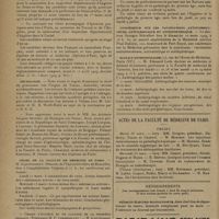 0368 - Page 366 - Informations. Avis de vacance d'emploi de directeur de bureau municipal d'hygiène / Avis de concours pour la nomination d'inspecteurs départementaux d'hygiène / Nécrologie / Cours de la faculté de médecine de Paris. Chaire d'hygiène et de clinique de la première enfance / Conférence sur les vaccinations antituberculeuse, antivariolique et antidiphtérique / École d'anthropologie / Actes de la faculté de médecine de Paris. Thèses. Renseignements