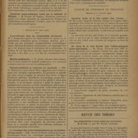 0397 - Page 395 - Sociétés savantes. Société médicale des hôpitaux. (Séance du 22 février 1929). Sanocrysine par voie intrapleurale. MM. Léon Kindberg et E. Royer de Véricourt / Syndrome neuro-anémique traité par la méthode de Whipple. M. Picard / (Séance du 1er mars 1929) / L'aurothérapie dans les rhumatismes chroniques. M. J. Forestier / Maladie exostosante. M. Apert / Thrombo-Phlébites et infarctus du myocarde. MM. Pr Merklen et Jean-Albert Weil / Le traitement des collections purulentes par la protéinothérapie locale. MM. Sézary et Duruy / Artériotensiomètre. M. Donzelot / Société de chirurgie de Toulouse. (Séance du 22 février 1929). Luxation isolée de la tête radiale chez l'enfant. M. Boularan / Du choix de la voie d'accès vers l'adéno-phlegmon latéro-pharyngien. M. Escat. D'accord avec MM. A. Broca, Morestin et G. Laurens / Revue des thèses. Des polyglobulies à court terme par contraction de la rate, par Mlle Berthe Fournier