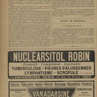 0398 - Page 396 - Revue des thèses. Des polyglobulies à court terme par contraction de la rate, par Mlle Berthe Fournier. [L. Babonneix] / Notes de pratique. En période de grippes...