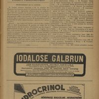 0407 - Page 405 - Informations. Six leçons sur le traitement des tuberculoses ostéo-articulaires et ganglionnaires. Consultation Civiale / Intérêts professionnels. Établissement de la patente / Actes de la faculté de médecine de Paris. Thèses