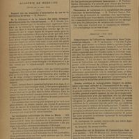 0424 - Page 422 - Sociétés savantes. Académie des sciences. (Séance du 4 mars 1929) / VIIe centenaire de l'université de Toulouse. MM. Emile Picard, B. Baillaud, C. Koenigs, P. Sabatier, E. Cosserat et L. Guillet / Académie de médecine. (Séance du 12 mars 1929) / De la tolérance et de la latence des corps étrangers métalliques dans les voies aériennes. M. J. Guisez / La vaccination antirabique du chien au Maroc. MM. Remlinger et J. Bcilly / Société de biologie. (Séance du 23 février 1929) [suite]. Obtention des variations du bactériophage adaptées à lyser les formes secondaires, par le procédé de sélection sur les bactéries partiellement immunisées. M. Vladimir Sertic / Phénomènes de variations de la morphologie des plages d'une race de bactériophage. M. Vladimir Sertic. (Séance du 2 mars 1929) / Comportement de l'ultravirus tuberculeux dans l'organisme des cobayes. M. T. De Sanctis / Gomme arabique et tachyphylaxie. Rapport du phénomène avec l'état colloïdal et l'incoagulabilité du sang. MM. H. Busquet et Ch. Vischniac / Recherches sur la formation de l'ammoniaque dans le rein perfusé. MM. H. Bénard et L. Justin-Besançon