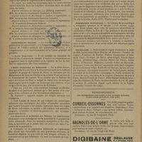 0440 - Page 438 - Informations / Ministère du travail. Ilots insalubres / L'état sanitaire en Rhénanie / Section de médecine de l'association générale des étudiants de Paris / Xe salon des médecins. Changement de date / Statistique municipale / Nécrologie / Renseignements