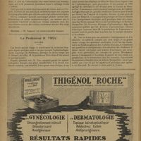 0450 - Page 448 - Sociétés savantes. Société de biologie. (Séance du 9 mars 1929). Toxines du B. pertringens et sérums anti-perfringens / Election / Le professeur H. Truc 1856-1929. [Nécrologie]