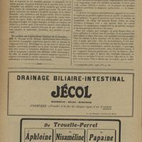 0472 - Page 470 - Sociétés savantes. Société des sciences médicales et biologiques de Montpellier et du Languedoc méditerranéen. (Séance du 25 janvier 1929). Projectile intraveineux latent décelé à l'occasion d'une fièvre ondulante. MM. Auge et Lisbone / Un curieux cas d'épithélioma végétant de la paupière. MM. H. Villard et Ch. Dejean / Pratique médicale. Traitement de l'expectoration des tuberculeux ; par le Docteur Vigouroux
