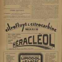 0490 - Page 488 - Jurisprudence et législation. Service médical d'une oeuvre d'assistance aux blessés de guerre. Fiches établies par le médecin. Propriété. [H. Ribadeau Dumas...] / Livres nouveaux. Le pemphigus, par le Professeur J. Sabrazès... et J. Torlais...