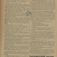 0496 - Page 494 - Informations. École de médecine. Grenoble / Guerre / Association générale des étudiants / La lèpre aux États-Unis / Société d'anthropologie de Paris / Cours de la faculté de médecine de Paris. Leçons sur la diphtérie / Amphithéâtre d'anatomie