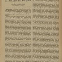 0499 - Page 497 - Revue générale. Le traitement iodé dans la maladie de Basedow ; par R. Peycelon... (Travail de la clinique chirurgicale du professeur L. Bérard). Historique