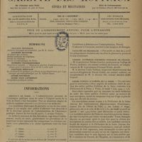 0551 - Page 549 - Sommaire / Informations. Hôpitaux de Paris / Concours de l'assistance médicale / Hôpitaux de province. Bourges / Facultés de pharmacie / Conseil supérieur d'hygiène publique de France / Asiles publics d'aliénés de la seine