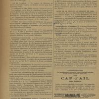0552 - Page 550 - Informations. Asiles publics d'aliénés de la seine / Avis de vacance / Congrès de l'association des médecins de langue française de l'Amérique du Nord / Infirmière royale / Statistique municipale / L'institut de psychiatrie et de prophylaxie mentale / Banquet du groupement médical d'action française ouvert aux médecins et étudiants en médecine adhérents ou sympathisants / Nécrologie / Cours de la faculté de médecine de Paris. Clinique médicale propédeutique / Amphithéâtre d'anatomie (M. le Docteur Charles Dujarier, directeur des travaux scientifiques). Conférences de technique chirurgicale / Renseignements