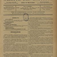 0567 - Page 565 - Sommaire / Informations. Hôpitaux de Paris. Cours d'accoucheur des hôpitaux / Concours de l'assistance médicale / Facultés de médecine. Lyon / Montpellier / Association générale des médecins de France. Election du président général / L'imbroglio des assurances sociales