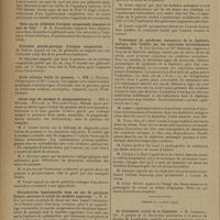 0576 - Page 574 - Sociétés savantes. Société de pédiatrie. (Séance du 19 février 1929). Dosages d'acides organiques et d'ammoniaque dans les selles des nourrissons. MM. Robert Debré et R. Goiffon, constatent que M. R. Mathieu / Fausse gibbosité pottique d'origine congénitale. M. M. Lance / Deux cas de gibbosité d'origine congénitale simulant le mal de Pott. M. R. Ducroquet / Gibbosité pseudo-pottique d'origine congénitale. M. Trèves / Abcès subaigu fétide du poumon. MM. J. Hutinel, Pichancourt et Mme Collin / Abcès aigu du poumon et pyopneumothorax. MM. J. Hutinel, Williod et Willemin-Clog / Récupération fonctionnelle dans un cas de paralysie flasque, ancienne et totale du membre supérieur. M. G. Huc / Deux cas de coxa vara coïncidant avec un syndrome adiposo-génital, consolidés au moment de la puberté. MM. Mouchet et Roederer / Traitement du syndrome secondaire de la diphtérie maligne chez l'enfant par les injections intraveineuses d'ouabaïne. M. Jean Cathala et Mlle Boegner / (Séance du 19 mars 1929). Le traitement actuel de la diphtérie. M. Lereboullet