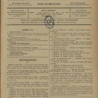 0583 - Page 581 - Sommaire / Informations. Hôpitaux de Paris. Concours d'accoucheur des hôpitaux / Concours de l'assistance médicale / Asiles publics d'aliénés de la seine / Facultés de médecine. Strasbourg / Écoles de médecine. Tours