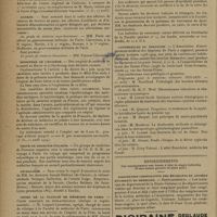 0604 - Page 602 - Informations. Centres anticancéreux / Guerre / Ministère de l'hygiène / Visite médecins Italiens / Nécrologie / Cours de la faculté de médecine de Paris. Cours pratique de sympathologie / Conférences du dimanche / Renseignements