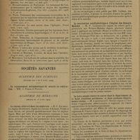 0610 - Page 608 - Revue générale. Les indications et les utilisations thérapeutiques modernes du glucose ; par le Docteur Max Vauthey... / Sociétés savantes. Académie des sciences. (Séances des 2 et 8 avril 1929) / Académie de médecine. (Séance du 16 avril 1929). Le régime chloruré dans les néphrites. M. F. Rathery / Un cas de contagion professionnelle d'encéphalite épidémique à sa phase parkinsonienne. Essais d'inoculation transcérébrale au lapin. MM. Crouzon et Horowitz / La vaccination antidiphtérique à l'hôpital des Enfants-Malades. M. P. Lereboullet / La lutte sociale contre le cancer dans le département de la Seine (banlieue parisienne) et dans quelques départements voisins. M. le Professeur G. Roussy