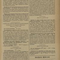 0613 - Page 611 - Sociétés savantes. Société des chirurgiens de Paris. (Séance du 15 février 1929). Deux résultats déplorables de fracture du condyle huméral incorrectement traités. M. Roederer / Résultats de trois cas de greffes osseuses pour tuberculose ostéo-articulaire. M. Bressot / Tétanos à porte d'entrée oculaire chez un enfant de trois ans. Sérothérapie. Guérison. M. Coudray / Société des sciences médicales & biologiques de Montpellier et du Languedoc méditerranéen. (Séance du 1er février 1929). Pyopneumothorax enkysté au cours d'une fièvre ondulante. MM. Vedel, Puech et Vidal / (Séance du 8 février 1929). Chute de la température coïncidant avec l'injection d'insuline dans deux cas de pyrexies prolongées. M. A. Puech / Le traitement de la fièvre typhoïde par le sérum de Rodet. MM. E. Leenhardt, J. Chaptal et A. Balmes / (Séance du 15 février 1929). Equilibre du chlore sanguin chez le sujet non azotémique et non acidosique. MM. P. Cristol, A. Puech et P. Monnier / Modifications de l'équilibre du chlore sanguin dans l'hyperazotémie et l'acidose d'origine rénale. MM. P. Cristol, A. Puech et P. Monnier / (Séance du 22 février 1929) / Pratique médicale. Le bromure de sodium en thérapeutique ; par le Docteur Peyrus
