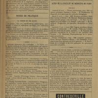 0652 - Page 650 - Sociétés savantes. Société de médecine de Paris. (Séance du 23 février 1929). Traitement de l'angine de poitrine par la radiothérapie. MM. Barrieu et Nemours-Auguste / Présentation d'appareil. M. Livet / Respiration et psychisme. M. Pron / Notes de pratique. La grippe et ses suites / Voyages médicaux aux Pyrénées / Actes de la faculté de médecine de Paris. Thèses