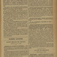 0695 - Page 693 - Vaccination antidiphtérique ; par le Docteur R. Levent. Les vaccinations associées / Sociétés savantes / Société médicale des hôpitaux. (Séance du 26 avril 1929). Remarques sur la posologie de l'acétylcholine. MM. Maurice Villaret et L. Justin-Besançon / Cysto-adénome de la tête du pancréas. MM. Noël Fiessinger et Roger Cattan / Le pied tabétique trophique pseudo-syringomyélique. MM. Alajouanine et Bascouret / Syndrome adiposo-génital familial. Action thérapeutique de la vaccination antityphique. MM. J. Troisier et M. Monnerot-Dumaine / Grippes toxi-infectieuses avec accès pseudo-palustres ou accès fébrile simple, sans retentissement sur une tuberculose pulmonaire antérieurement guérie, ou suivie de complications pulmonaires (congestion simple, splénisation, broncho-pneumonie avec abcès). MM. G. Caussade, Vulliet, Mourlon et A. Medioni / Société de chirurgie. (Séance du 1er mai 1929). Bactériophages / Traitement des tumeurs osseuses par la résection à propos des dernières communications de M. Juvara, M. Cunéo