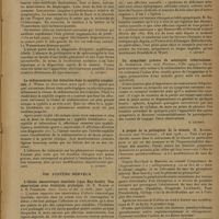 0767 - Page 765 - Analyses et indications bibliographiques. Pédiatrie sous la direction de M. L. Babonneix... VII. Syphilis héréditaire. Un cas de syphilis héréditaire du foie chez un enfant de quatorze ans, considéré faussement comme une tuberculose pulmonaire en évolution. (V. Mikulowski. La pédiatrie pratique) [R. Levent] / La sédimentation des hématies dans la syphilis congénitale. (J. Weiss. Le Nourrisson) [R. Levent] / VIII. Système nerveux. L'idiotie amaurotique familiale (type Hay-Sachs). Une observation avec évolution prolongée. (G. B. Hassin et A. H. Parmelée. Amer. Journ. of dis. of Child.) [R. Levent] / A propos de l'« Epiloia ». (L. Babonneix. Arch. de méd. des Enf.) [R. Levent] / Un symptôme précoce de méningite tuberculeuse. (K. Ochsenius. Deut. med. Wochens) [R. Levent] / A propos de la pathogénie de la tétanie. (K. Klinke. Deutsche med. Wochensch.) [R. Levent]