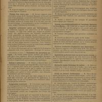 0771 - Page 769 - Sociétés savantes. Société de chirurgie. (Séance du 7 mai 1929). Fracture de l'astragale. Astragalectomie. M. Lenormant, cette observation de M. Soupault / Torsion d'un ovaire sain. M. Auvray, cette observation unique de M. Raymond Bernard / Gangrène pulmonaire guérie par thoracectomie. M. Grégoire, une observation de M. Fruchaud / Radium et métastases. M. Guibal / Invagination intestinale. M. Pouliquen / (Séance du 15 mai 1929) / A propos du procès-verbal. M. Mathieu / Contusion du pancréas. M. Roux-Berger, une observation de MM. Jacques-Charles Bloch et R. Leroy / Sténose cicatricielle indilatable de l'oesophage. Opération de Roux-Herzen. M. Cunéo, sur cette observation de M. Oulié / Fracture trochantéro-diaphysaire sans déplacement. M. Okinczyc, cette observation de M. Ibos / Appendicite perforante dans un cas de hernie crurale. M. Okinczyc, sur cette observation de MM. Ibos et Legrand-Desmons / Section du tendon fléchisseur du médius. M. Métivet / Action du bistouri diathermique. M. Heitz-Boyer