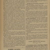 0784 - Page 782 - Revue générale. Comment interpréter une analyse crachats ; par le Docteur Henri Durand... IX. Les crachats des tuberculeux / Sociétés savantes. Académie des sciences. (Séance du 13 mai 1929) / Académie de médecine. (Séance du 21 mai 1929). Le lazaret de Tor. M. Dudjarric de la rivière / Un cas de transfusion sanguine dans le coeur. M. A. Tzanck / Le rôle de la tonsille gingivale dans la pathogénie de la pyorrhée alvéolo-dentaire. M. René Vincent / Société médicale des hôpitaux. (Séance du 10 mai 1929). Un cas d'amylose viscérale : hépatomégalie considérable avec dégénérescence massive du foie ; amylose rénale et néphrite associées. MM. Pasteur Vallery-Radot, P. Delafontaine, E. Gilbrin et Mlle P. Gauthier-Villars / Tuberculose pulmonaire. Pneumothorax. Séro-médicament. Phrénicectomie. Pleurésie purulente à streptocoque Guérison. M. H. Dufour