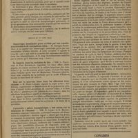 0817 - Page 815 - Sociétés savantes. Société de thérapeutique. (Séance du 13 mars 1929). Les problèmes de la guérison, du mariage et du traitement des syphilitiques. M. Marcel Pinard / (Séance du 10 avril 1929). Hémorragie intestinale grave arrêtée par une transfusion citratée de 40 centimètres cubes. M. Georges Rosenthal / Le romarin dans les maladies de foie. MM. G. Parturier et Paul Rousselle / Note sur le marrube blanc dans les affections bronchiques. M. Henri Leclerc / L'aérocolie « pelote hypogastrique », son action sur la dilatation de l'estomac. MM. G. Leven et G. Barret / Louis Dubrisay. [Nécrologie]. [Georges Rouhier] / Congrès. Journées médicales de Paris