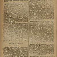 0834 - Page 832 - Sociétés savantes. Société de neurologie. (Séance du 3 mai 1929). Obésité glandulaire précoce avec atrophie optique. MM. F. Terrien, H. Schaeffer et J. Blum / Ventriculite aiguë. MM. L. Babonneix et J. Sigwald / Etude anatomo-clinique d'un ramollissement cérébelleux frappant électivement les pédoncules moyen et inférieur d'un côté. Du rôle des artérites aiguës dans certains ramollissements des athéromateux. MM. Georges Guillain, Th. Alajouanine, I. Bertrand et R. Garcin / Société de biologie. (Séance du 11 mai 1929). Troubles du rythme cardiaque dans le rhumatisme articulaire aigu. MM. A. Clerc, Robert Lévy et S. Vialard / Sur l'action cholagogue du naphtoate et de l'oxynaphtoate de sodium. MM. E. Chabrol, R. Charonnat, M. Maximin, J. Porin et M. E. Piettre / Modifications de la virulence des virus encéphalitogènes. MM. C. Levaditi, P. Lépine et R. Schoen / Encéphalite herpétique du chimpanzé. M. Delorme, sur les conseils de M. Levaditi / Sur l'atténuation de la toxicité de l'adrénaline par quelques substances organiques. M. G. Boivin