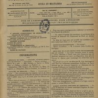 0843 - Page 841 - Sommaire / Informations. Hôpitaux de Paris. Concours d'électro-radiologiste des hôpitaux / Facultés de médecine. Paris / Distinctions honorifiques / Deux prix de 100.000 francs pour des recherches sur le cancer / Bureau municipal d'hygiène de Cherbourg