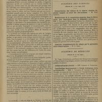 0853 - Page 851 - Réunion plénière de la société de biologie (17-18 mai 1929). L'origine des espèces et le mutationnisme ; par L. Cuénot... [L. Babonneix] / Sociétés savantes. Académie des sciences. (Séance du 27 mai 1929 [fin]) / Modifications de la coagulation sanguine dans la fièvre jaune ; leur importance pour le diagnostic précoce. MM. J. Vellard et Miguelote Vianna / Académie de médecine. (Séance du 4 juin 1929) / Contribution expérimentale à l'étude étiologique de la syringomyélie. MM. C. Levaditi, P. Lépine et Mlle R. Schoen