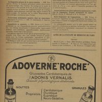 0874 - Page 872 - Sociétés savantes. Société des sciences médicales & biologiques de Montpellier et du Languedoc méditerranéen. (Séance du 8 mars 1929). Un cas de syndrome de Volkmann. Résultats du traitement non sanglant. MM. Massabuau, A. Guibal et Cabanac / Le diagnostic précoce de la sacro-coxalgie. MM. Massabuau, Guibal et Cabanac / Appendicite et annexite. MM. Estor et P. Lonjon / (Séance du 15 mars 1929). Deux cas de gangrène diabétique traités par l'insuline. MM. E. Estor et P. Cristol / Radio-diagnostic de l'appendicite. MM. Estor et P. Lonjon / Actes de la faculté de médecine de Paris. Thèses