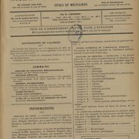 0895 - Page 893 - Abonnements de vacances / Sommaire / Informations. Hôpitaux de Paris. Concours d'électrogiste / Concours de l'internat / Conseil supérieur de l'assistance publique / Facultés de médecine. Agrégation