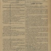 0911 - Page 909 - Intérêts professionnels. Confédération des syndicats médicaux français. [Le secrétaire général : P. Cibrie] / Livres nouveaux. Traité de pharmacie chimique, par MM. P. Lebeau... et G. Courtois