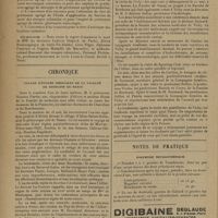 0948 - Page 946 - Informations. Institut d'hygiène. Cours supérieur d'hygiène / Ministère de la guerre / Nécrologie / Chronique. Voyage d'études médicales de la faculté de médecine de Nancy / Notes de pratique. Dyspepsie neurasthénique