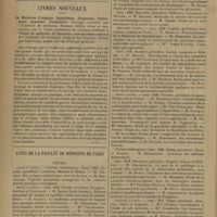 0960 - Page 958 - Intérêts professionnels. Le téléphone du médecin / Livres nouveaux. La médecine d'urgence. Symptômes. Diagnostic. Traitement immédiat. Formulaire. Ouvrage couronné par l'Académie de médecine. Sixième édition revue et augmentée, par C. Oddo... / Actes de la faculté de médecine de Paris. Thèses