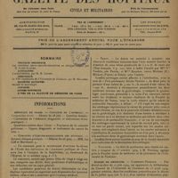 0963 - Page 961 - Sommaire / Informations. Hôpitaux de Paris. Concours de l'internat / Concours d'électro-radiologiste des hôpitaux / Facultés de médecine. Paris / Nancy / Toulouse / Écoles de médecine. Clermont-Ferrand