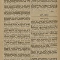 0969 - Page 967 - Les réactions neuro-vasculo-tissulaires en Clinique ; par le Docteur Louis Alquier... (A suivre) / Actualités. L'acétylcholine