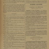 1056 - Page 1054 - Revue générale. La tuberculose du poignet aux différents âges ; par le Docteur Forest de Faye. Traitement / Sociétés savantes. Académie de médecine. (Séance du 16 juillet 1929). Magnésium et cancer du goudron. M. Maroulas. M. Delbet, une note de M. Maroulas / Notes sur le traitement de la pneumonie par le salicylate de soude en injections intraveineuses. MM. Couvy et Popoff. Lecture faite par M. Marchoux / Les services d'immigration en Argentine. Leur législation et leurs statistiques. M. René Martial / Société de biologie. (Séance du 15 juin 1929). Les modifications leucocytaires dans la démence précoce après injections massives de nucléinate de soude. MM. H. Claude, P. Schiff et A. Dimolesco