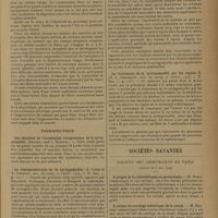 1115 - Page 1113 - Analyses et indications bibliographiques. Neurologie et psychiatrie ; par le Docteur J. Lhermitte... Les muscles / Recherches histopathologiques dans l'amyotrophie d'origine neurale. (Arthur Slauck. Klin. Woch...) / Thérapeutique. Les résultats de l'irradiation röntgénienne de la syringomyélie. (Keijser, und J. Martini) / La roentgenthérapie de la syringomyélie. (E. Giese et V. Ossinsky. Ann. de roentg. et radiol...) / Le traitement de la syringomyélie par les rayons X. (B. L. Charapow. Ann. de roentg. et radial...) / Sociétés savantes. Société des chirurgiens de Paris. (Séance du 3 mai 1929). A propos de la radiothérapie en gynécologie. M. Burty / A propos du cerclage métallique de la rotule. M. Massart / Trois trépanations pour syndromes épileptiformes. M. Brodier