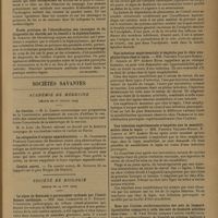 1129 - Page 1127 - XIVe Congrès de médecine légale de langue française. Paris, 24, 25 et 26 juin 1929. Communications / Sociétés savantes. Académie de médecine. (Séance du 23 juillet 1929). La vaccine. M. L. Camus / La colopathie d'origine appendiculaire. M. Constantin Poenaru Caplesco... / Société de biologie. (Séance du 29 juin 1929). Le signe de Babinski à paroxysmes rythmés par l'insuffisance cardiaque. MM. Jean Lhermitte et J. Dupont / Une infection expérimentale n'empêche par le choc anaphylactique chez le lapin. MM. Pasteur Vallery-Radot, P. Giroud et Mme Andrée Hugo / Une infection expérimentale n'empêche pas la sensibilisation chez le lapin. MM. Pasteur Vallery-Radot, P. Giroud, et Mme Andrée Hugo / Note sur l'action cardiovasculaire des sels de bismuth liposolubles comparée à celle des sels de bismuth solubles dans l'eau. M. Paul Boyer