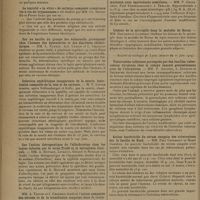 1130 - Page 1128 - Sociétés savantes. Société de biologie. (Séance du 19 juin 1929). Note sur l'action cardovasculaire des sels de bismuth liposolubles comparée à celle des sels de bismuth solubles dans l'eau. M. Paul Boyer / La toxicité « in vitro » de certains composés arsenicaux vis-à-vis du trupanosome a été étudiée par MM. Ch. Richet fils et Pierre Gley / Sur un bacille du groupe des salmonella provoquant chez l'homme des dysenteries et des diarrhées cholériformes. MM. L. Normet, Ach. Urbain et L. Chaillot / Infection syphilitique inapparente de la souris. Infectiosité comparée de la rate et du cerveau. M. P. Lépine, après Schlossberger et Kolle / Sur l'action thérapeutique de l'allochrysine chez les lapins infectés par le virus Truffi et le spirochaeta. Cuniculi. MM. A. Howard, Levaditi, Girard et Nicolau / MM. A. Tzanck et J. Charrier étudient l'action comparée des sérums et de la transfusion sanguine dans le traitement des hémorragies expérimentales / Recherches sur le métabolisme du Ca dans un cas de myotonie avec équivalents comitiaux. MM. P. Chatagnon, Paul Tcherniakofsky, J. Trelles / Lésions de la microglie dans la maladie de Borna. MM. Bratiano et Llombart / Tuberculose scléreuse provoquée par des bacilles tuberculeux virulents chez le cobaye inoculé préalablement avec de l'ultravirus. MM. F. Arloing, A. Dufourt et Dechaume / Action bactéricide du sérum sanguin des tuberculeux sur le bacille de Kock. MM. Paul Courmont et Henri Gardère / Influence du radon dissous sur l'excitabilité neuro-musculaire chez la grenouille. MM. H. Cardot, A. Chevallier et F. Faye