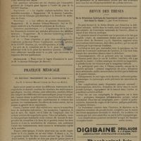 1152 - Page 1150 - Informations. Congrès des Médecins allénistes et neurologistes de France et des pays de langue française / Nécrologie / Pratique médicale. Un nouveau traitement de la coqueluche ; par M. le Docteur Marcel Guesné... / Revue des thèses. De la dilatation kystique de l'extrémité inférieure de l'uretère dans la vessie ; par Yves Gourriou