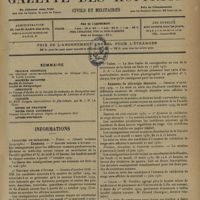 1167 - Page 1165 - Sommaire / Informations. Facultés de médecine. Paris / Session de juin-juillet 1930 / Lille