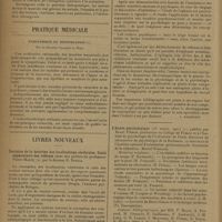 1210 - Page 1208 - Sociétés savantes. Société de chirurgie de Toulouse. (Séance du 31 mai 1929). Traumatisme du moignon de l'épaule avec arrachement radiculaire du plexus brachial. MM. M. Bertrand, P. Mériel et R. Dieulafe / Pratique médicale. Sympathique et menstruation ; par le Docteur Chalret Du Rieu / Livres nouveaux. Révision de la doctrine des localisations cérébrales. Unité segmentaire des réflexes [avec une préface du professeur Pierre Marie], par le Docteur R. Brugia. [L. Babonneix] / L'année psychologique [28e année, 1927], publiée par Henri Piéron...
