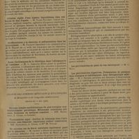 1223 - Page 1221 - Sociétés savantes. Société de médecine de Paris. (Séance du 25 mai 1929). Humorisme et organicisme. M. P. Gallois / Ablation rapide d'une tumeur thyroïdienne chez une femme en état d'apnée. M. Victor Pauchet / Sérofloculation à la résorcine et sédimentation dans les tuberculoses. M. Tilmant / Bases biochimiques de la diététique dans l'albuminurie et l'azotémie. M. L. Lematte / Société des sciences médicales & biologiques de Montpellier et du Languedoc méditerranéen. (Séance du 10 mai 1929) / Un nouveau cas de fièvre ondulante rapidement guéri par la gonacrine. M. Janbon / (Séance du 17 mai 1929). Les périviscérites digestives. M. Pages / Les périviscérites digestives. Présentation de quelques faits cliniques et radiologiques. Leur thérapeutiques médicale. M. J. Baumel