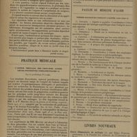 1288 - Page 1286 - Revue des thèses. Étude sur les phlegmons du médiastin, par Pierre Buisson / Contribution à l'étude de l'appendicectomie : 250 appendicectomies consécutives sans enfouissement du moignon ; par Charles Bessieux... / Pratique médicale. L'adonis vernalis. Ses principes actifs. Leurs propriétés thérapeutiques ; par le Professeur Pouchet / Faculté de médecine d'Alger. Thèses soutenues pendant l'année 1928-1929 / Livres nouveaux. Cours élémentaire de zoologie, par Rémy Perrier...