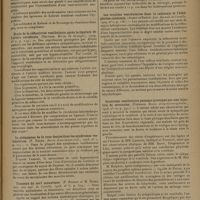 1369 - Page 1369 - Analyses et indications bibliographiques. Oto-Rhino-Laryngologie ; par M. Paul Truffert... Oreille interne. La valeur clinique de l'épreuve de Kobrak. (Portmann et Mailho. Revue de laryngol...) / Etude de la réflectivité vestibulaire après la ligature de l'artère vertébrale. (Beltran. Revue de laryngol...) / Le phénomène de la roue dentée dans les syndromes vestibulaires. (F. Negro. Revue d'oto-neuro-ocul...) / Tumeurs du nerf acoustique. (P. Rigaud et M. Riser. Ann. des mal. de l'oreille...) / Les troubles vestibulaires dans la catatonie et l'hébéphréno-catatonie. (Aubry et Baruk. Ann. des mal. de l'oreille...) / Syndrome vestibulaire passager provoqué par une injection de novocaïne. (Fotrade. Revue d'oto-neuro-ophtalm...) / Le paralysie isolée du vestibule. (Caussé. Ann. des mal. de l'oreille...)
